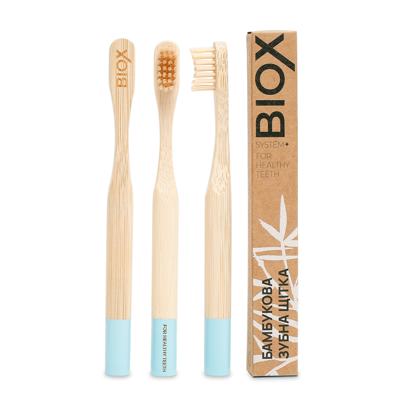 Зубная щетка для детей бамбуковая Blue